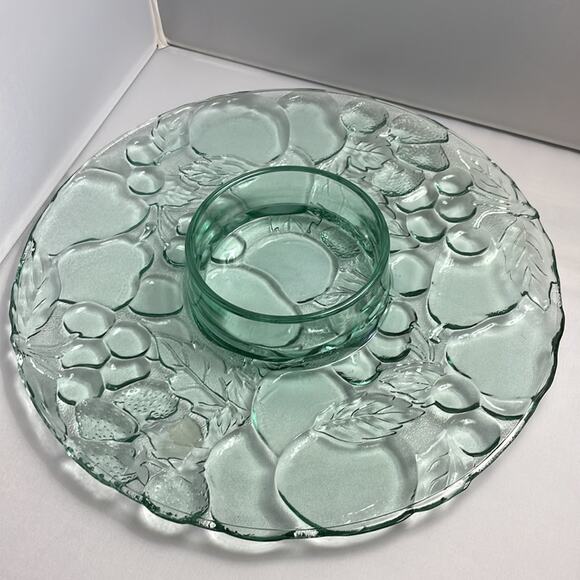Indiana Glass Other - Vintage‎ Indiana Glass Madeira Green Chip & Dip or Vegetable Serving 13" Platter
